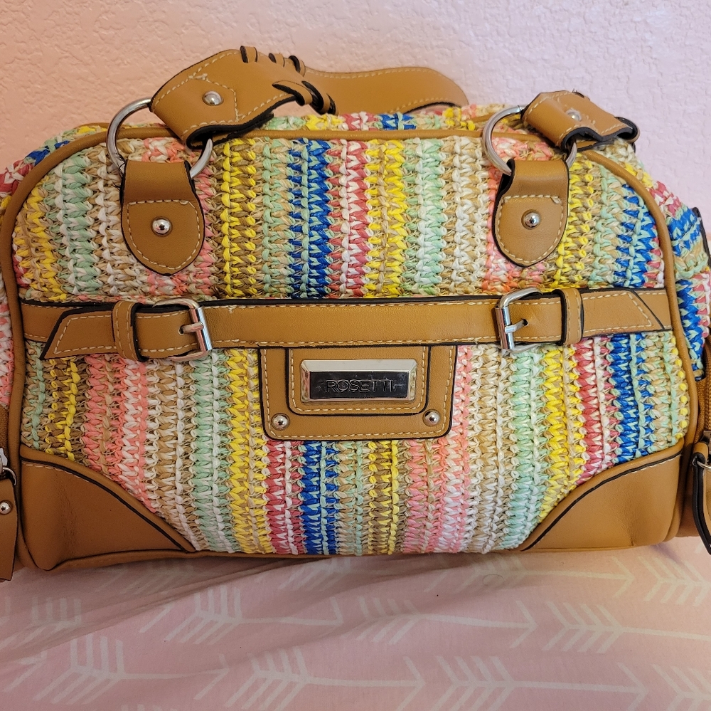 Crochet shoulder handbag